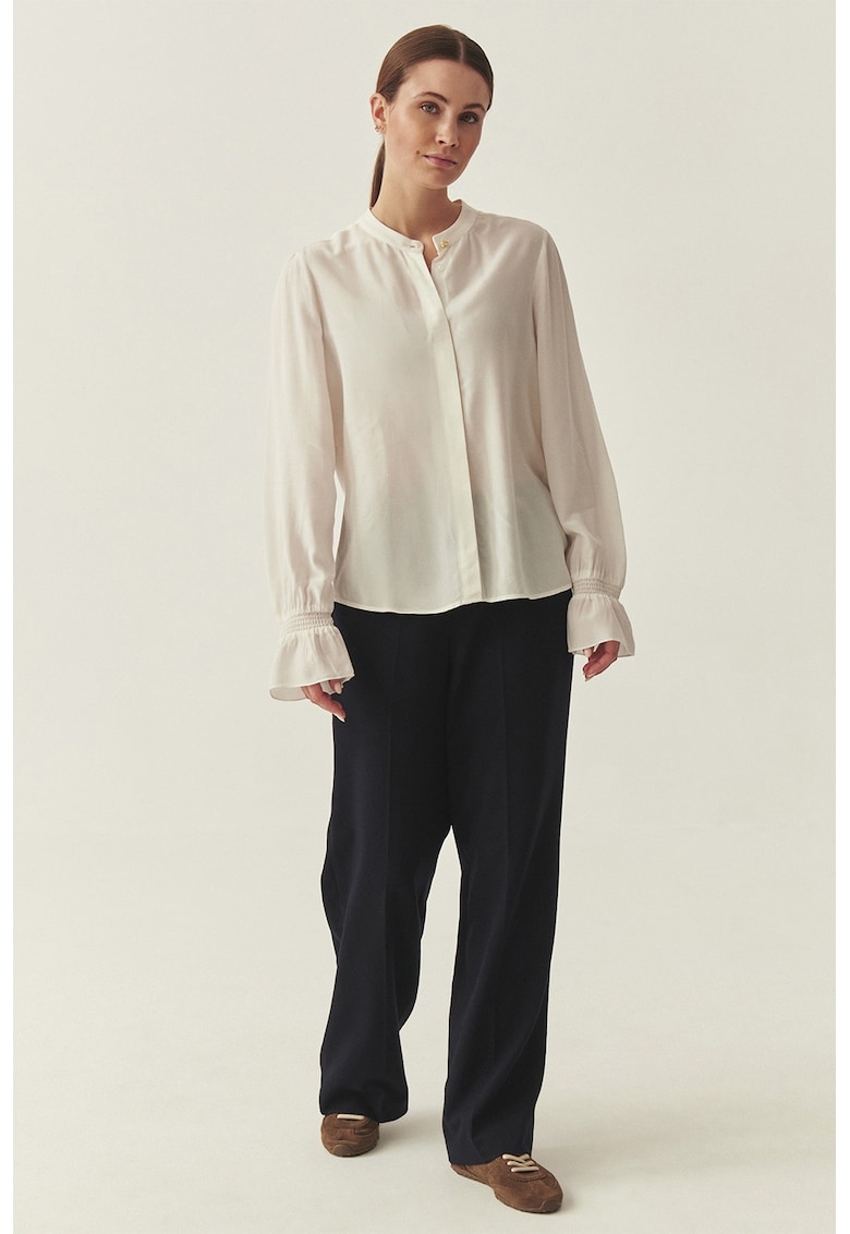 Camasa-tunica cu model uni - Alb fildes