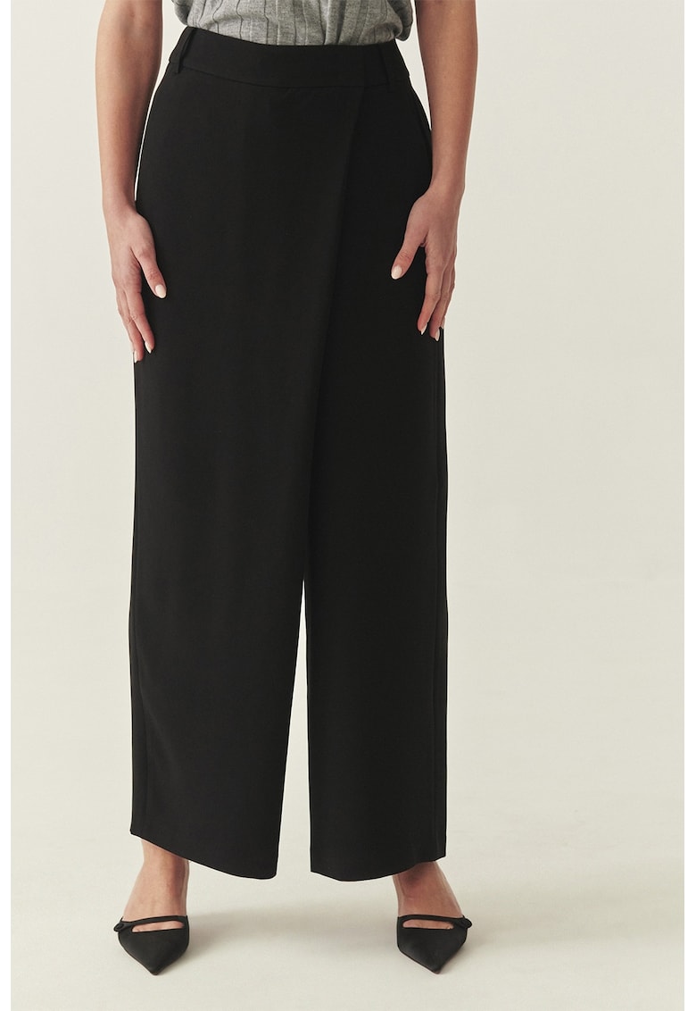 Pantaloni eleganti cu croiala ampla - Negru