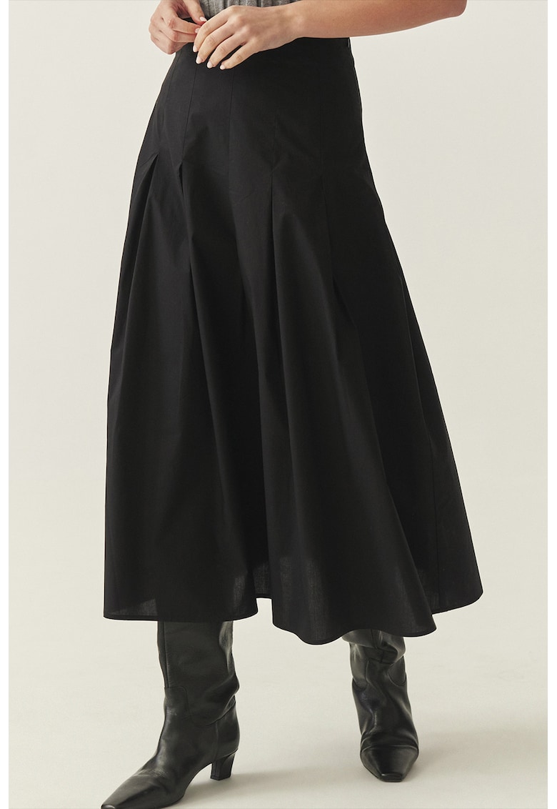 Fusta midi asimetrica - Negru
