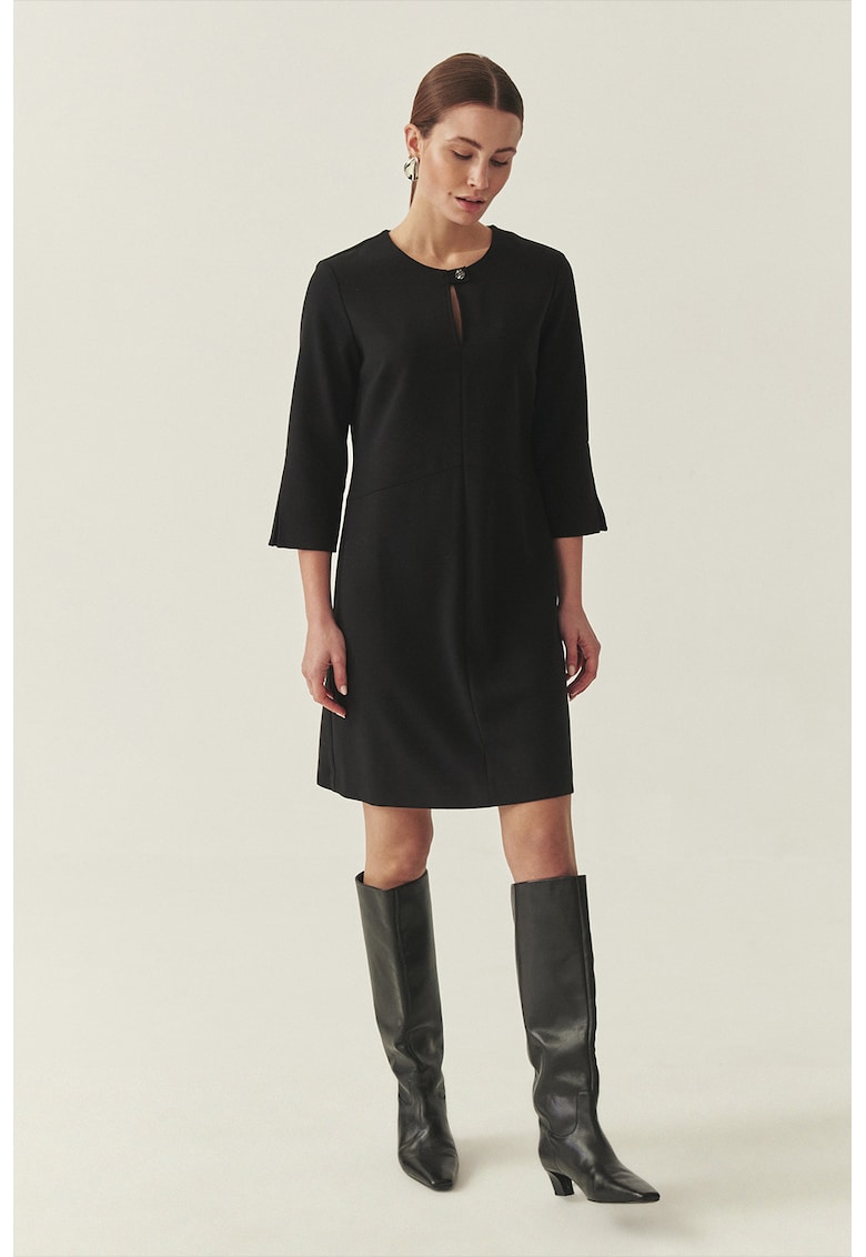 Rochie scurta cu croiala dreapta - Negru