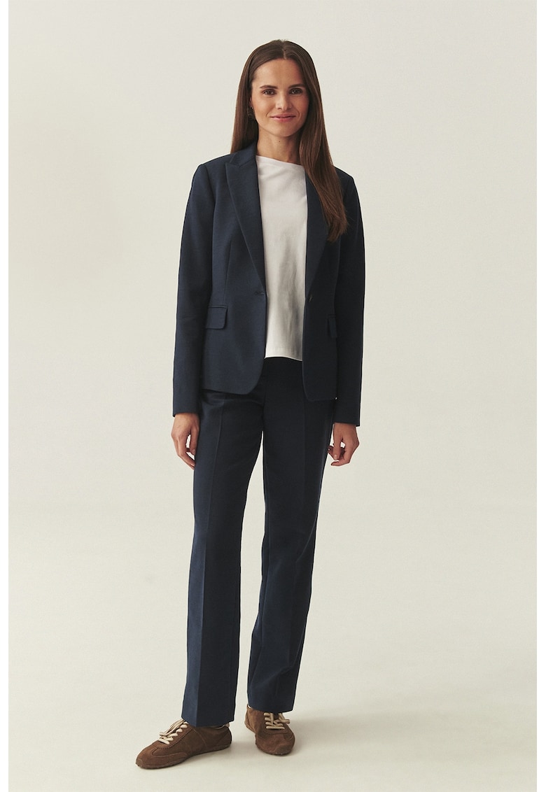 Pantaloni chino cu croiala dreapta - Albastru ultramarin