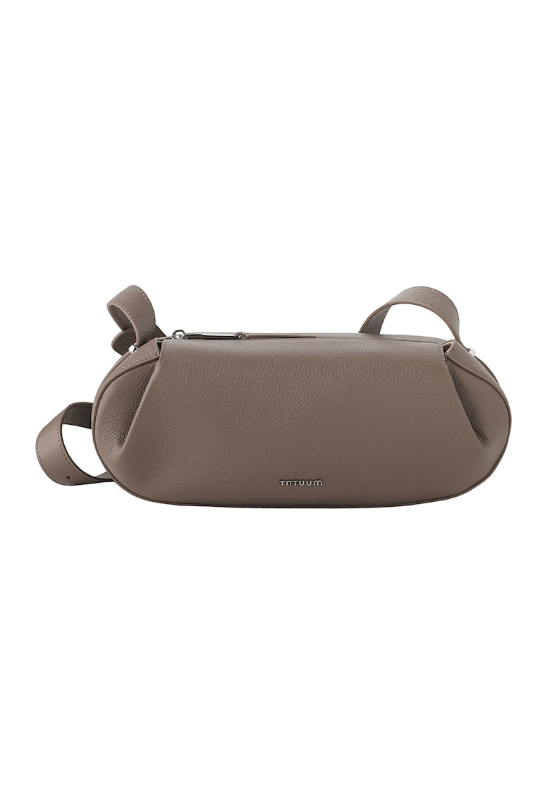 Geanta crossbody mica din piele - Liliac prafuit