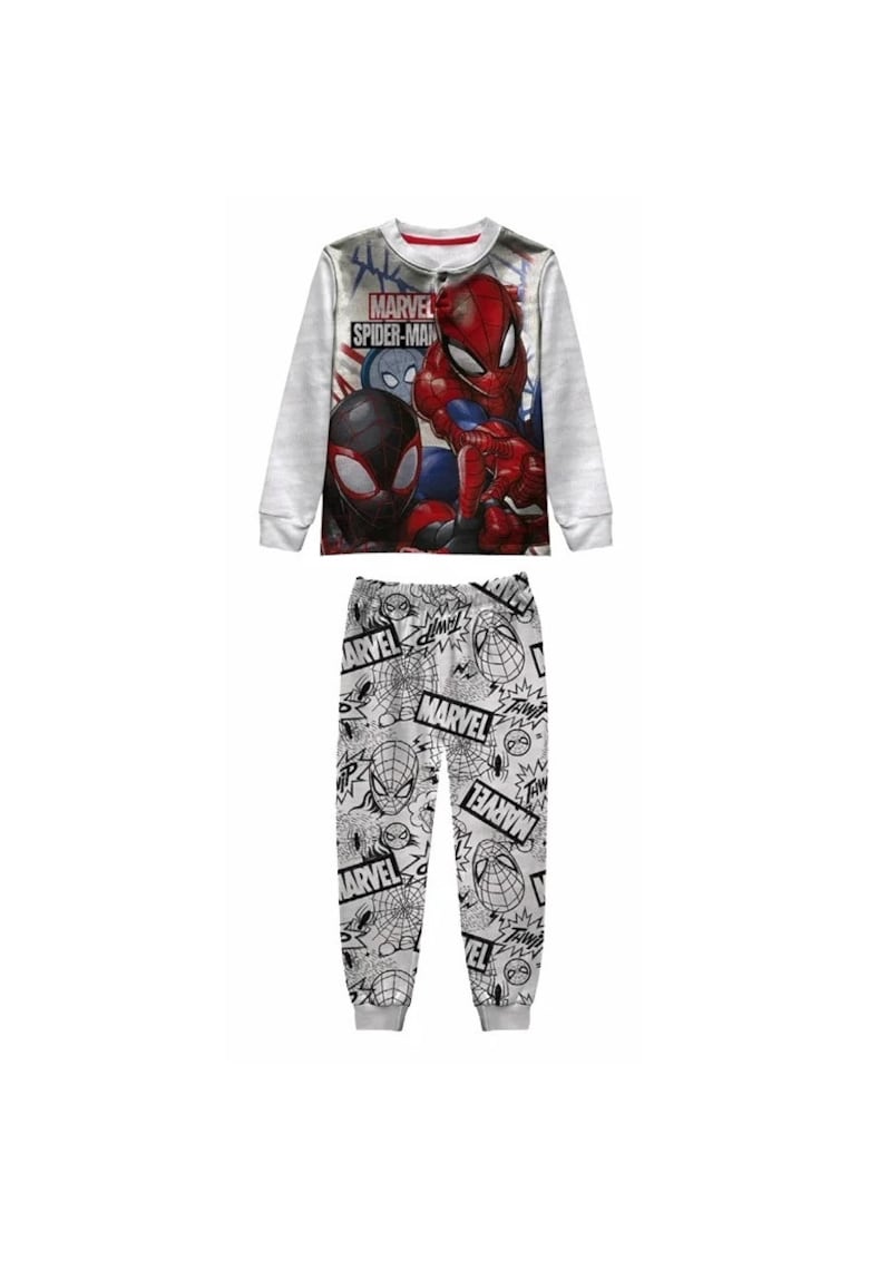 Pijamale copii Spiderman MV40M7635 - set 2 piese din bumbac - Gri