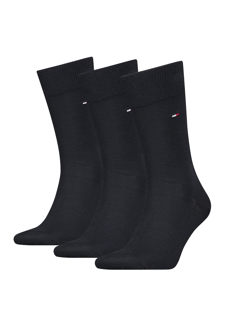 Set de sosete lungi cu logo - 3 perechi - Albastru ultramarin