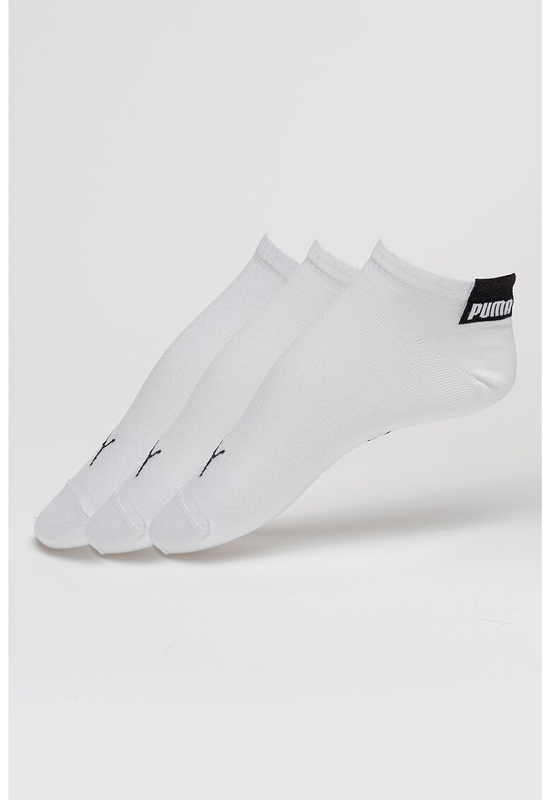 Set de sosete scurte unisex din amestec de bumbac - 3 perechi - Alb