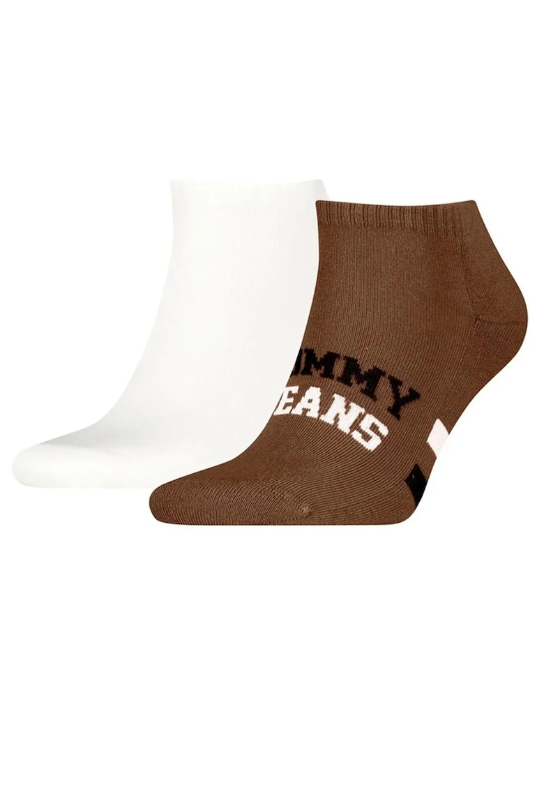 Set 2 perechi sosete pana la glezna unisex Maro - Alb/Maro