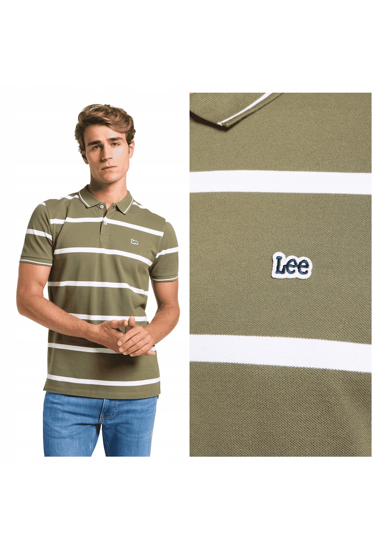 Tricou Polo Barbati - Pique Polo - Regular Fit - Cu Guler - Cu Logo - Design Clasic - Maneci Scurti - Bumbac - S INTL - Verde