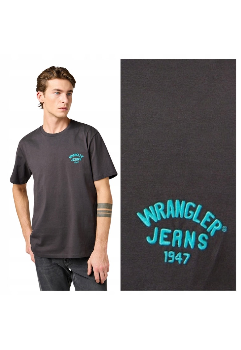 Tricou Barbati - Small Logo Tee - Regular Fit - Decolteu Rvasdotund - Cu Logo - Design Clasic - Maneci Scurti - Bumbac - Negru