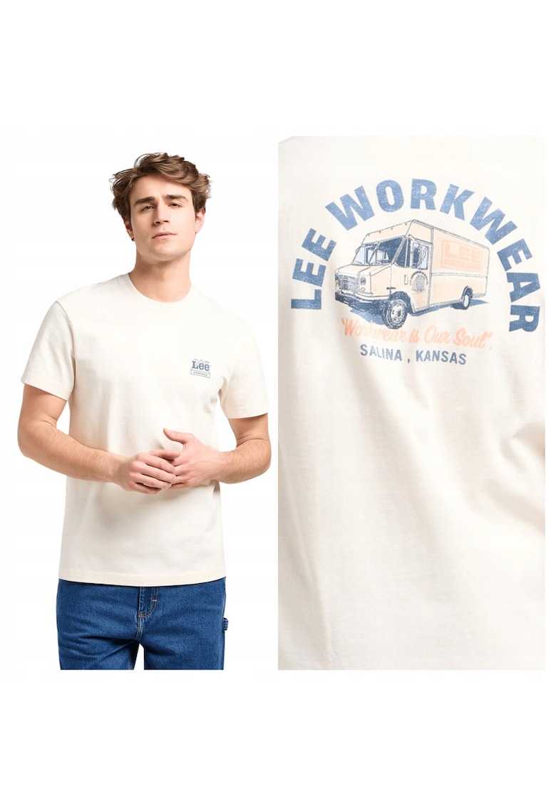 Tricou Barbati - WW Graphic Tee - Regular Fit - Decolteu Rotund - Cu Logo - Design Clasic - Maneci Scurti - Bumbac - L INTL - Alb