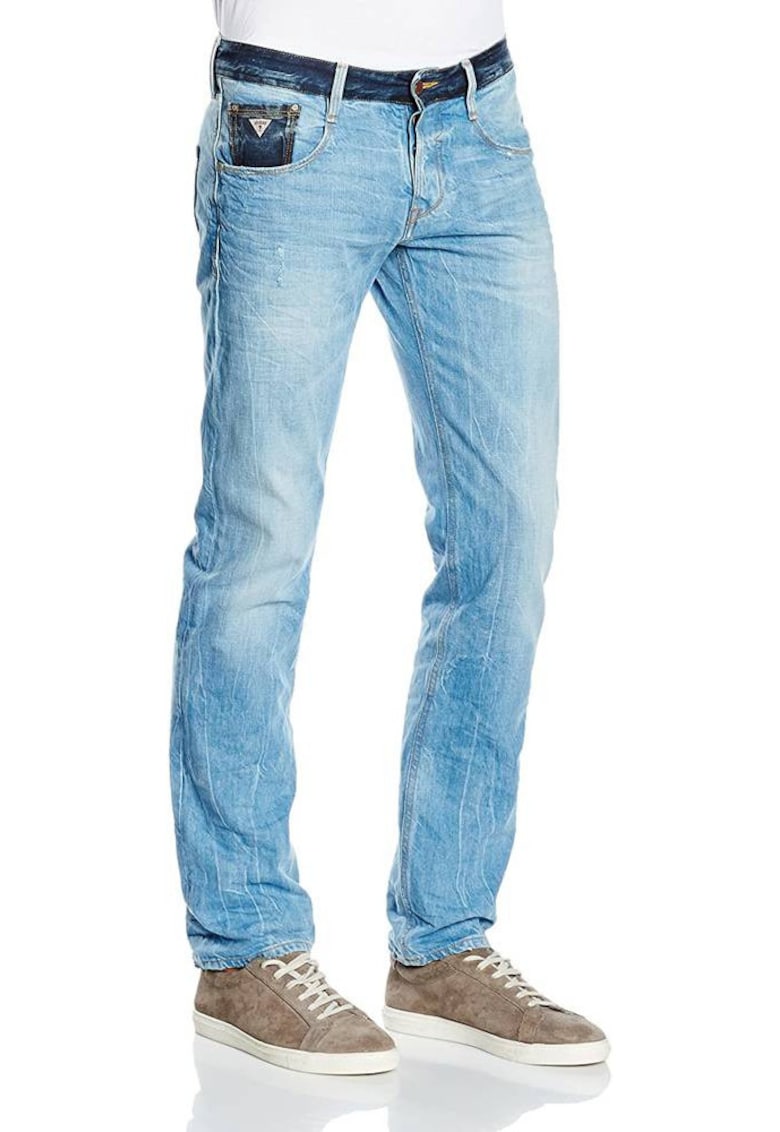 Blugi slim fit cu nasturi -