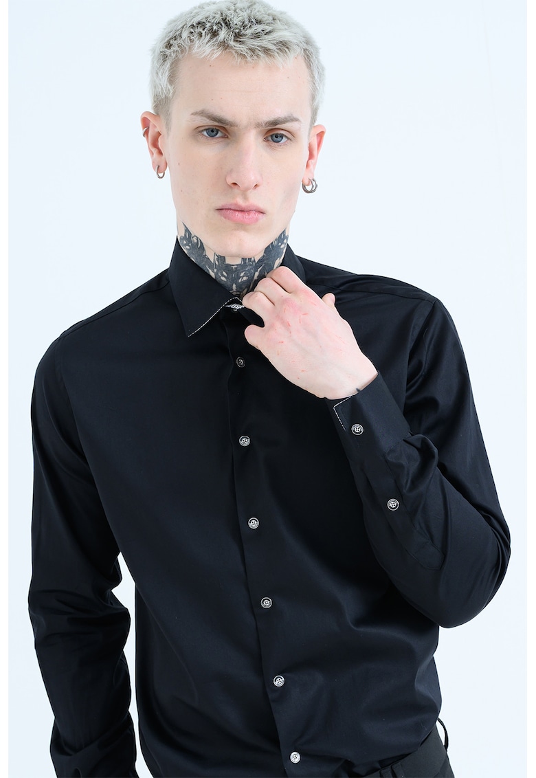 Camasa uni regular fit - Negru