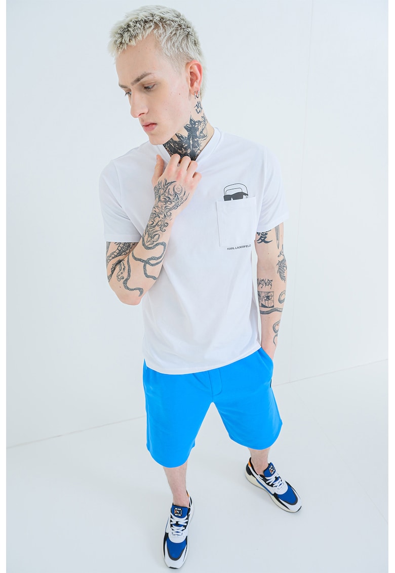 Tricou din amestec de bumbac - Alb optic