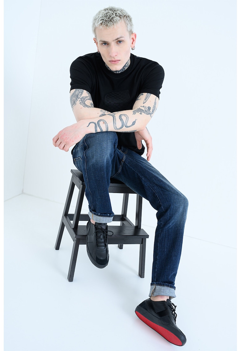 Tricou cu imprimeu logo - Negru