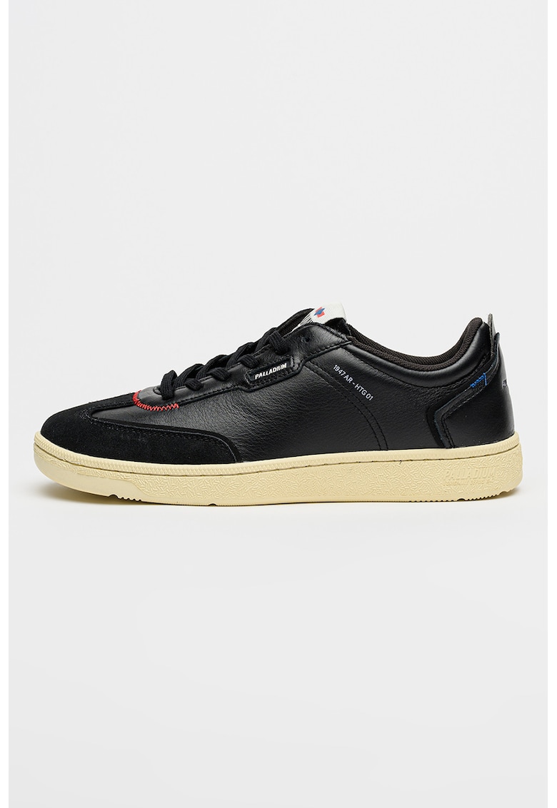 Pantofi sport Pallacup din piele cu garnituri din piele intoarsa - Negru
