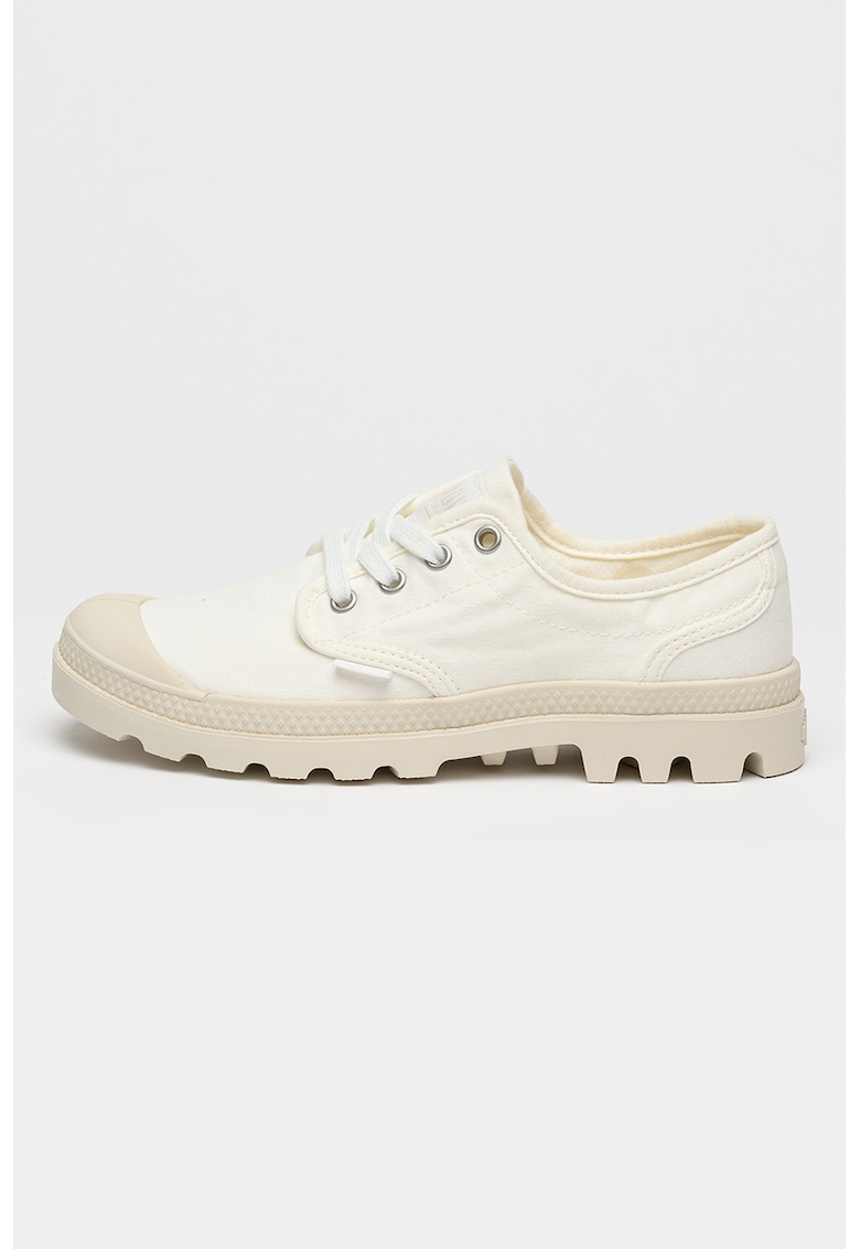 Tenisi Oxford low-cut din panza Pampa - Alb