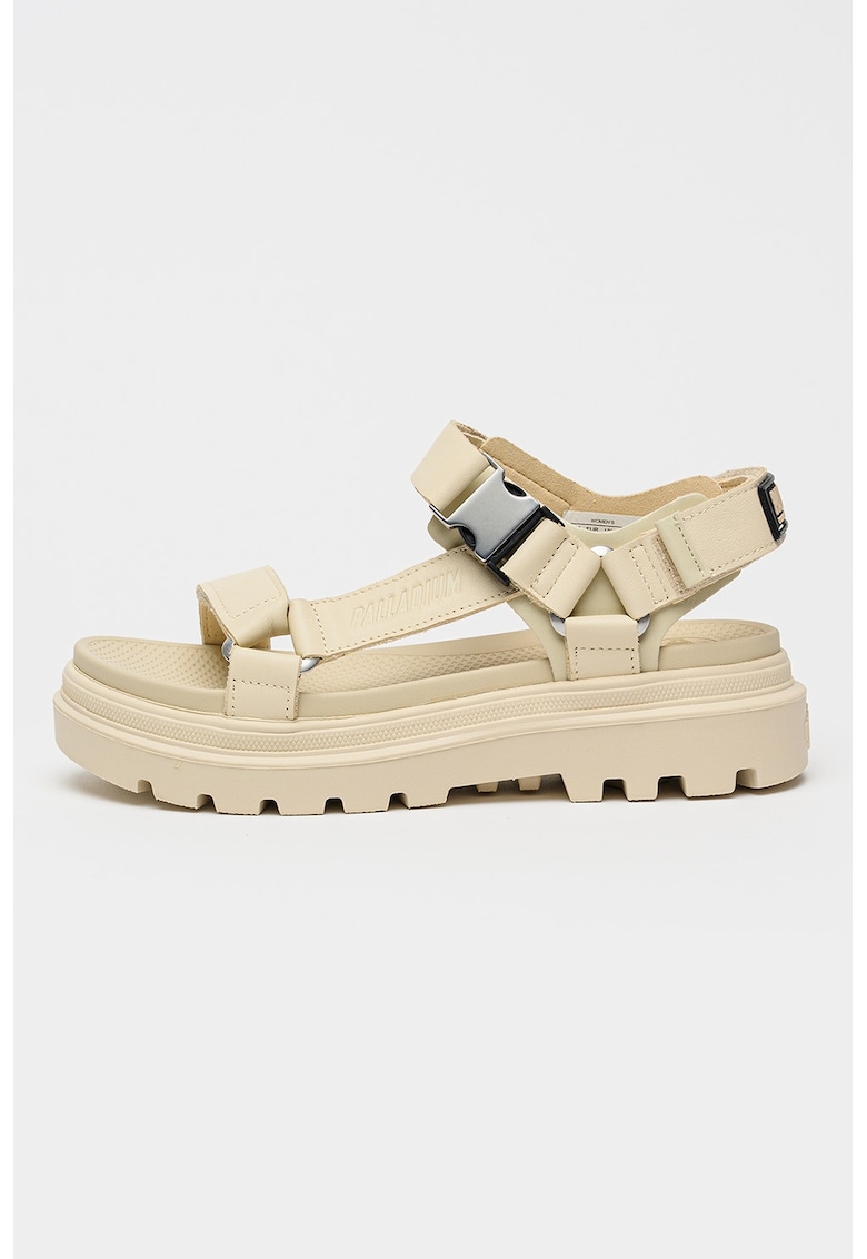 Sandale din piele cu velcro Cruise - Bej sampanie