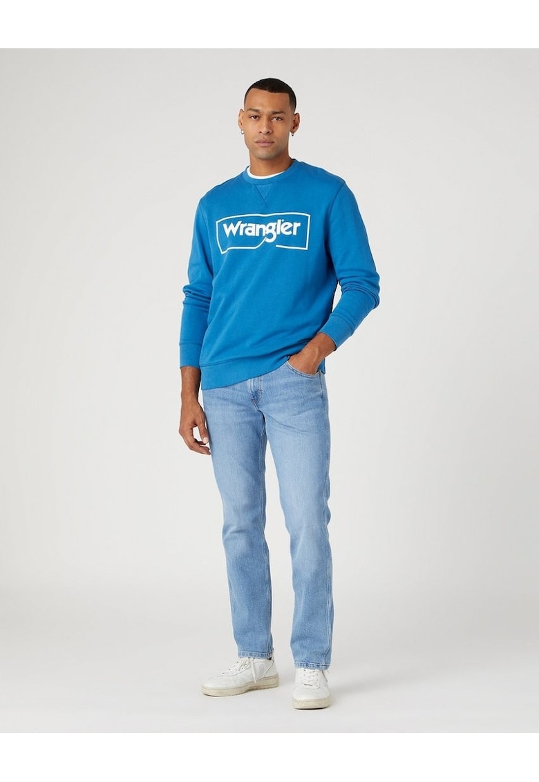 Blugi Barbati - Greensboro - Straight Fit - Talie Joasa - Fermoar - Lungi - 5 Buzunare - Bumbac - W50-L34 US - Albastru