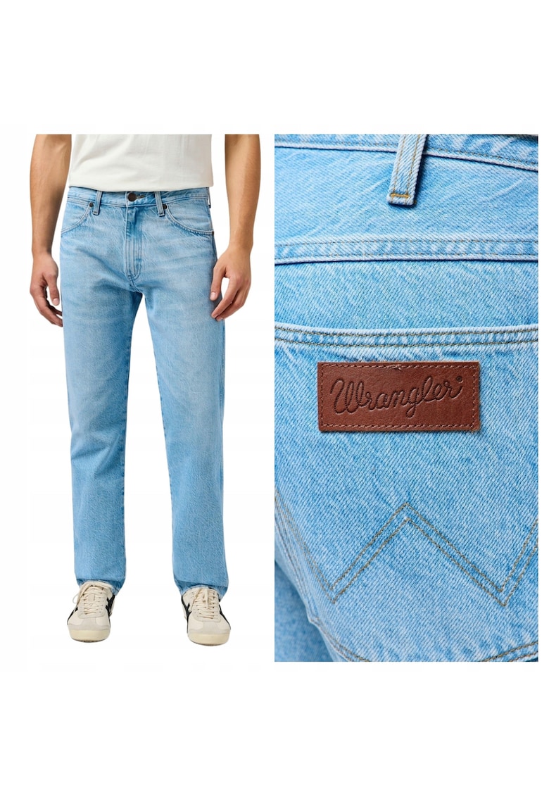 Blugi Barbati - Frontier - Straight Fit - Talie Medie - Fermoar - Lungi - 5 Buzunare - Bumbac - W34-L30 US - Albastru