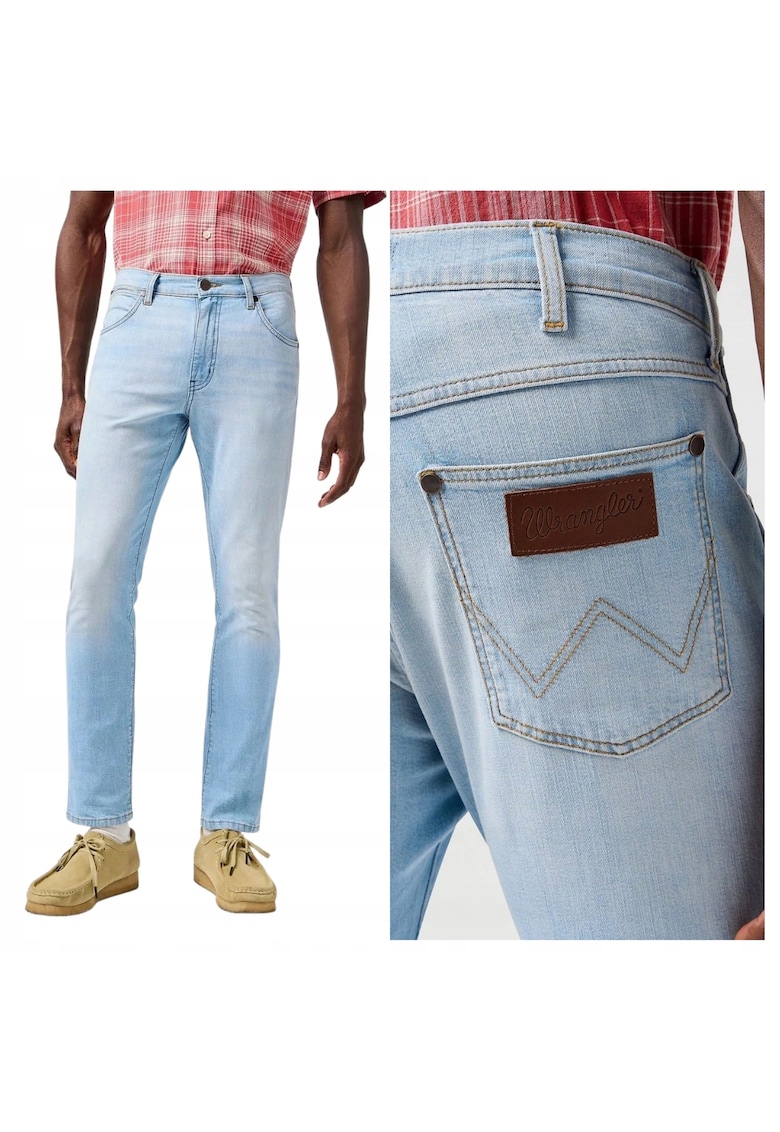 Blugi Barbati - Larston - Slim Fit - Talie Medie - Fermoar - Lungi - 5 Buzunare - Bumbac - W34-L32 US - Albastru