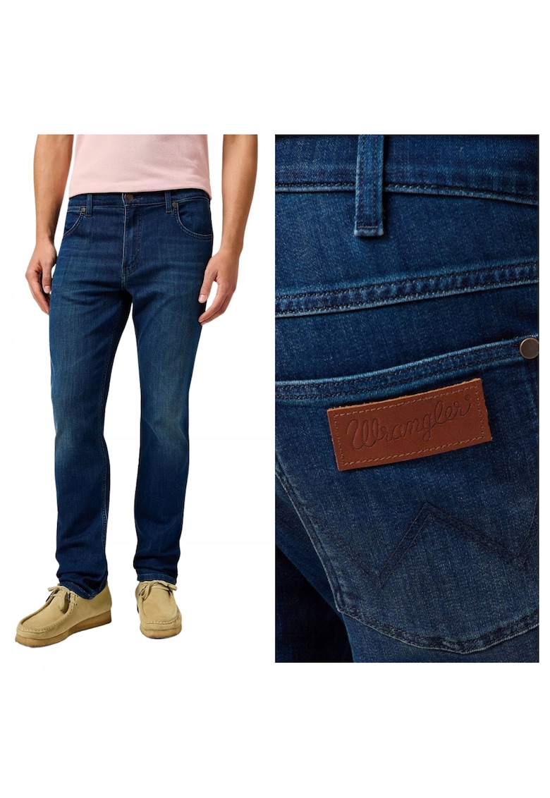 Blugi Barbati - Greensboro - Straight Fit - Talie Medie - Fermoar - Lungi - 5 Buzunare - Bumbac - W31-L32 US - Albastru