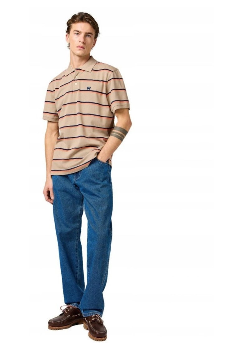 Blugi drepti cu talie medie din bumbac Frontier - Albastru