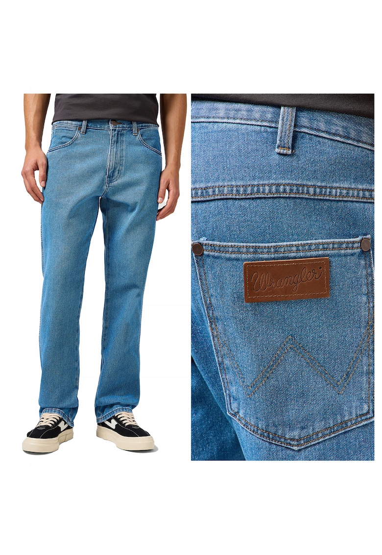 Blugi Barbati - Frontier - Straight Fit - Talie Medie - 5 Buzunare - Fermoar - Lungi - Bumbac - W32-L30 US - Albastru