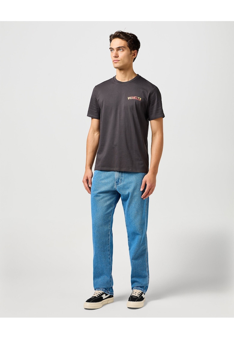 Blugi Barbati - Frontier - Straight Fit - Talie Medie - Fermoar - Lungi - 5 Buzunare - Bumbac - W33-L32 US - Albastru