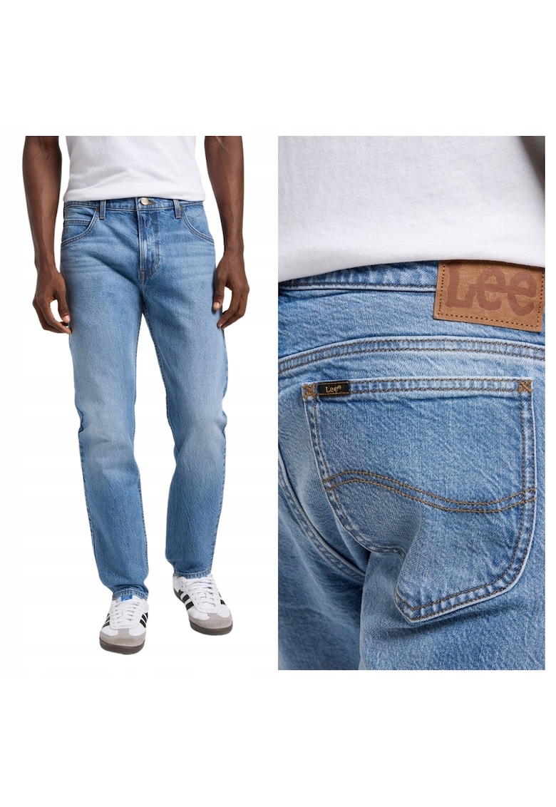 Blugi Barbati - Rider - Slim Fit - Talie Medie - 5 Buzunare - Fermoar - Lungi - Bumbac - W31-L34 US - Albastru