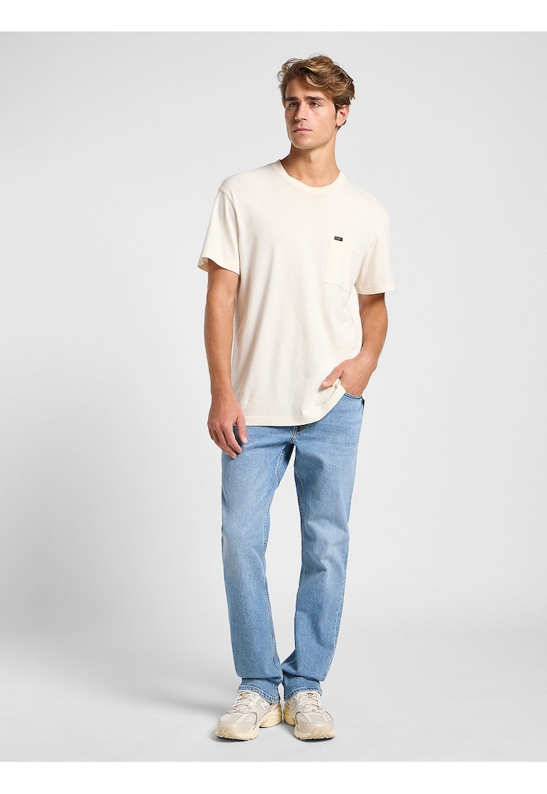 Blugi Barbati - Brooklyn Straight - Straight Fit - Talie Inalta - Fermoar - Lungi - 5 Buzunare - Bumbac - W32-L30 US - Albastru