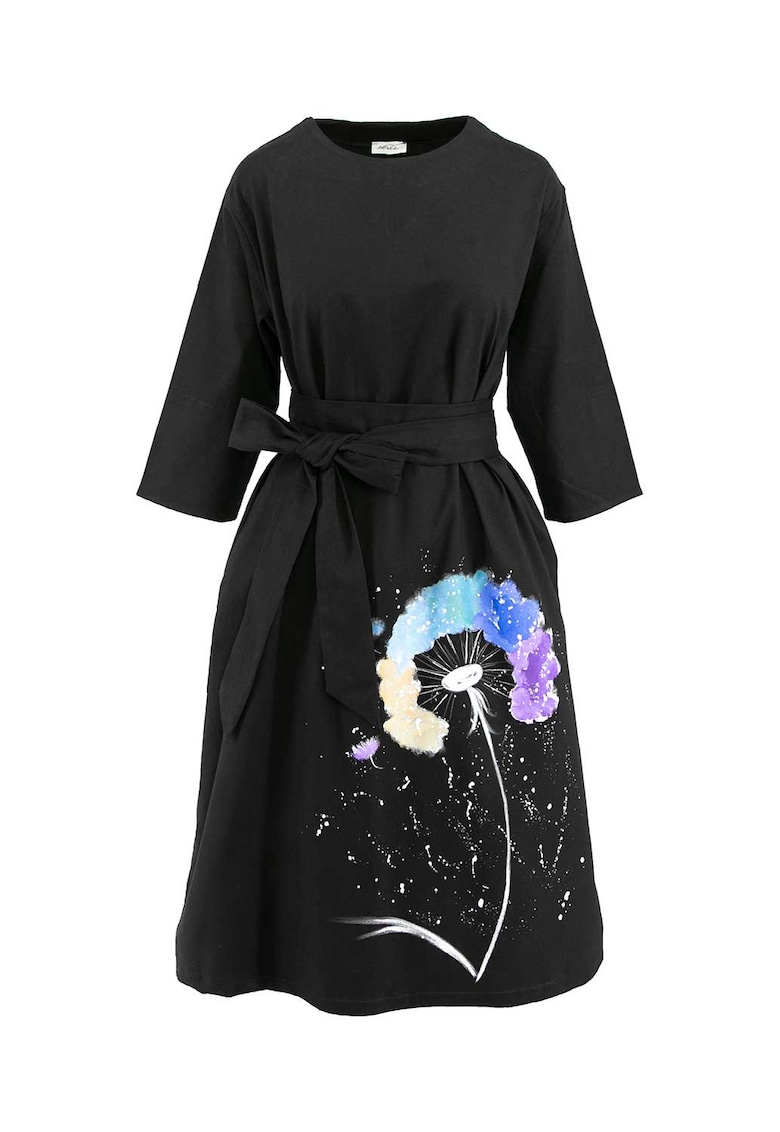 Rochie midi cu o papadie pictata manual Jaya