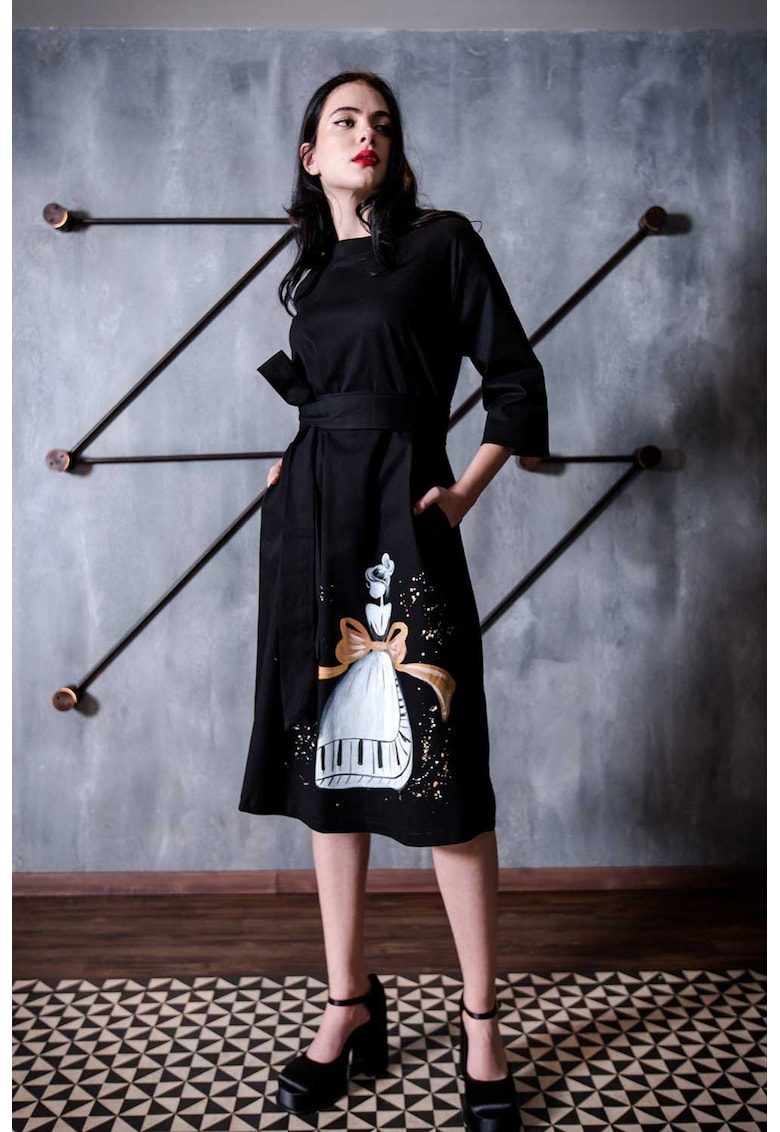 Rochie midi pictata manual Doremi