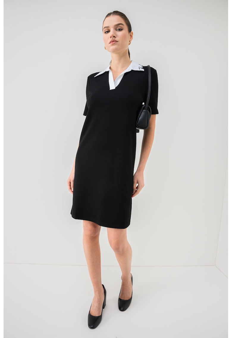 Rochie-camasa midi - Negru