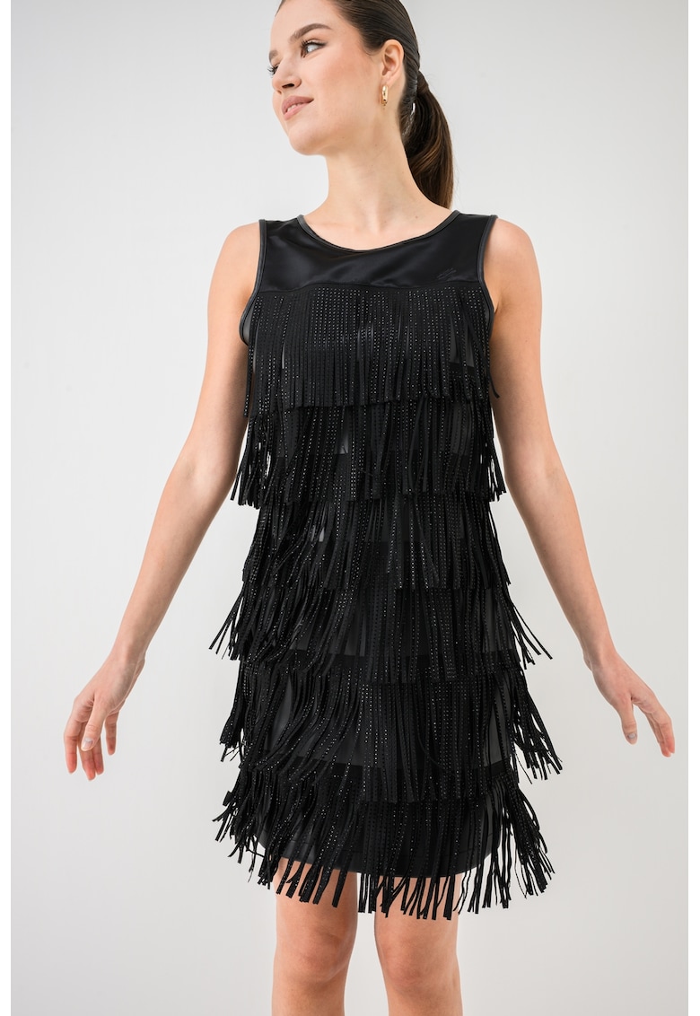 Rochie scurta cu decolteu rotund - Negru