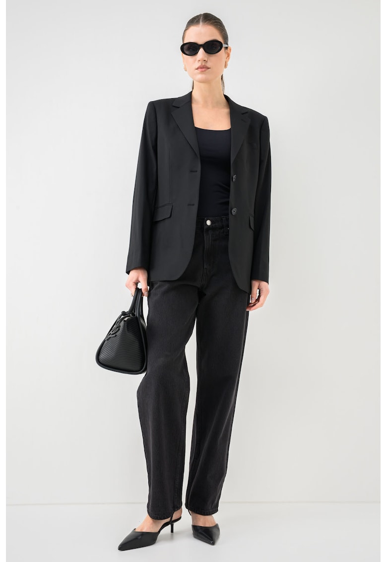Sacou uni din amestec de lana - Negru