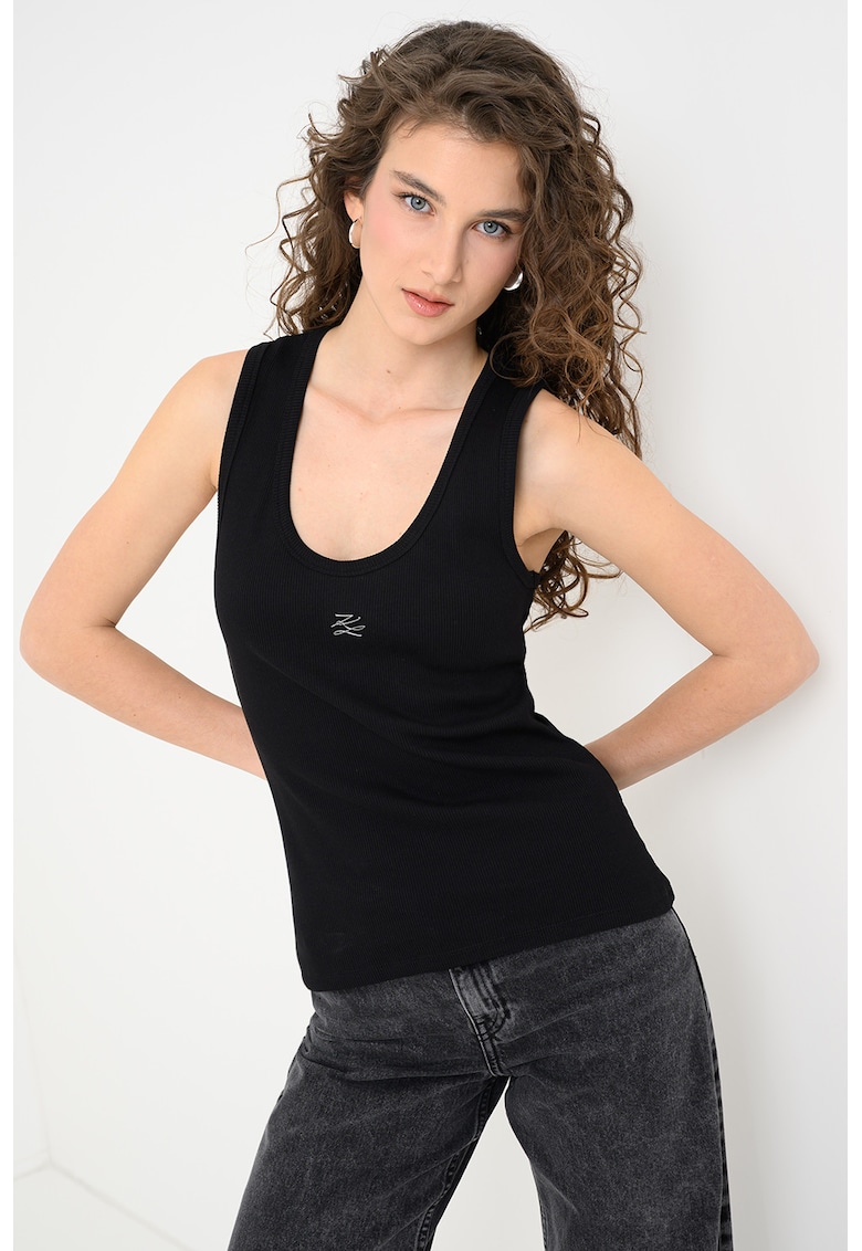 Top cu bretele racerback - Negru