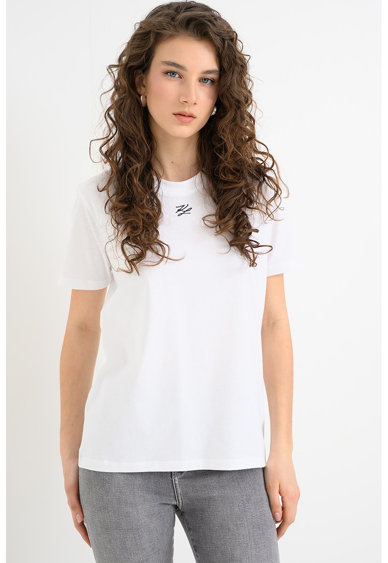 Tricou regular fit Essential - Alb optic