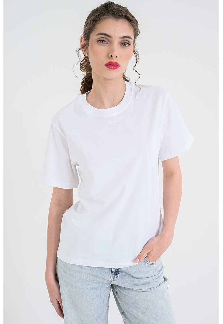 Tricou lejer din bumbac organic Essential - Alb