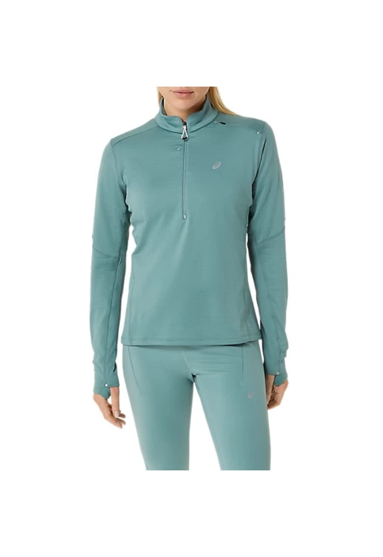 Bluza alergare dama Road Winter 1/2 Zip FW 2024 - Albastru
