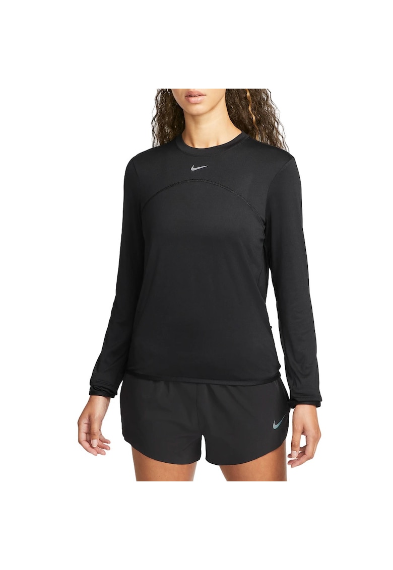 Bluza alergare dama Dri-FIT Swift UV FW 2024 - Negru