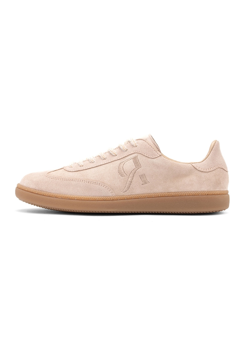 RYLKO - Pantofi sport din piele intoarsa cu broderie logo - Bej deschis