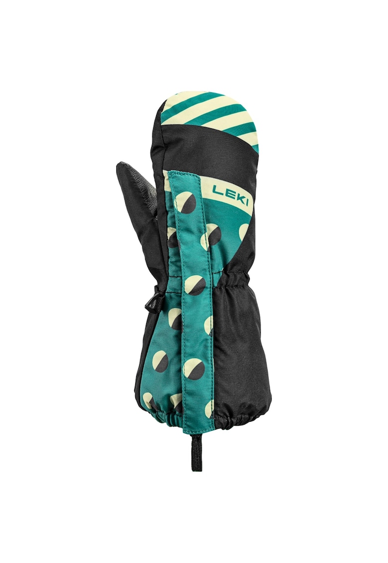 Manusi schi copii Little Paw Mitt Long-Negru/Verde-4