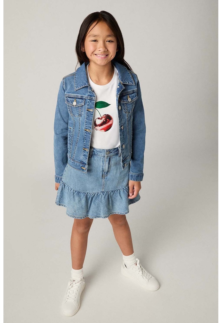 Jacheta-camasa din denim cu buzunare Trucker - Denim Blue