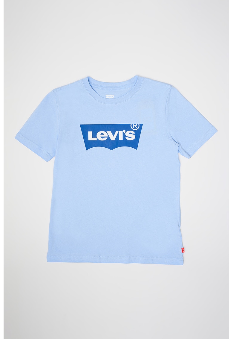 Tricou cu imprimeu logo - Albastru pastel