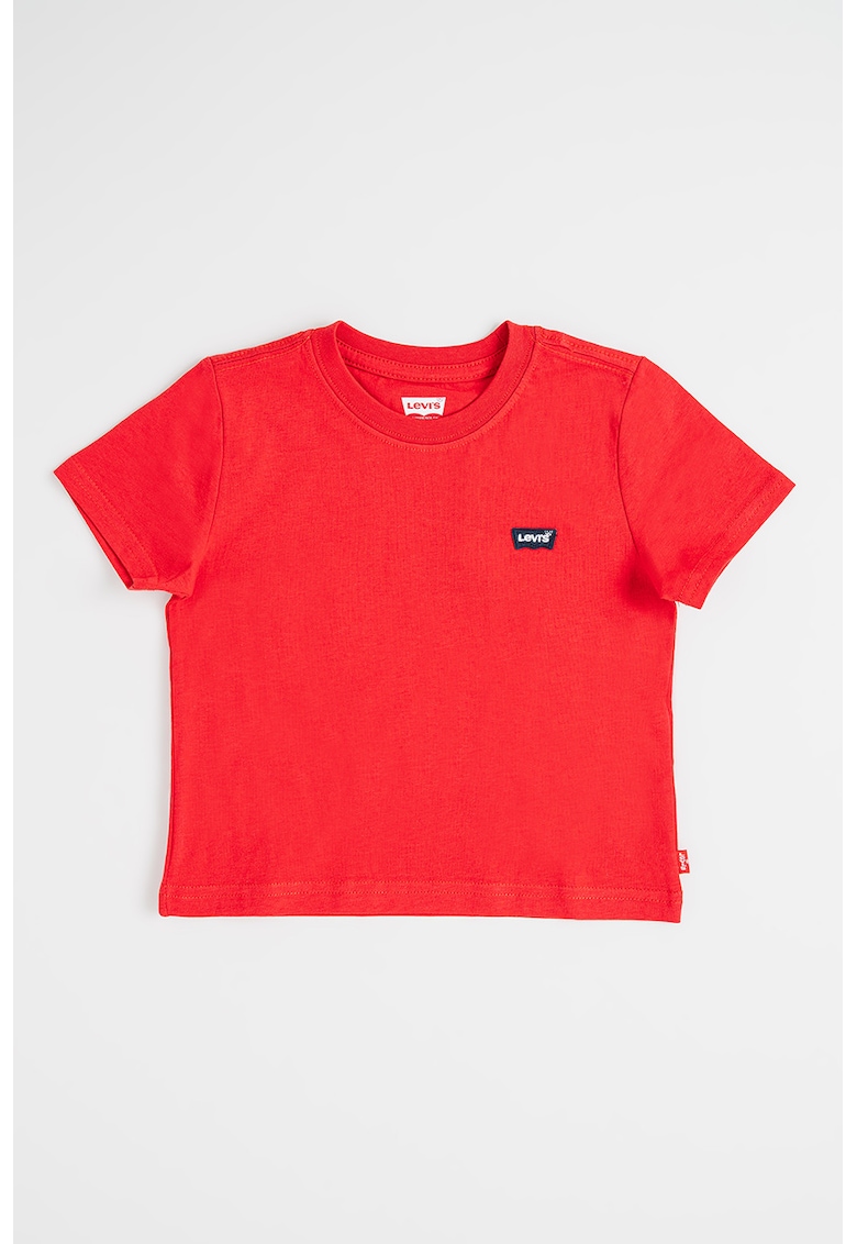 Tricou cu decolteu la baza gatului Batwing - Negru/Caramiziu