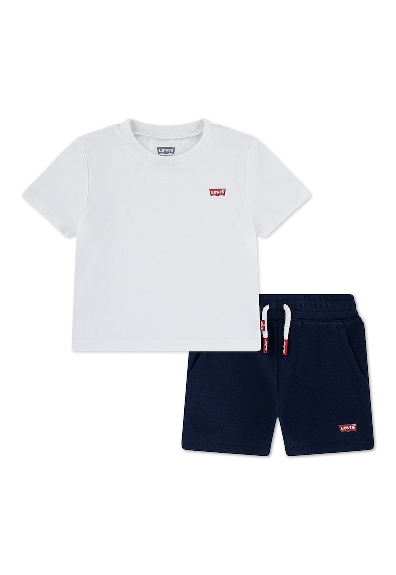 Set de imbracaminte cu detalii logo - 2 piese - Alb/Bleumarin