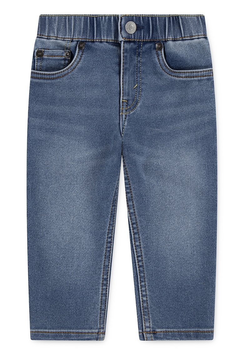 Blugi cu talie elastica - Albastru melange