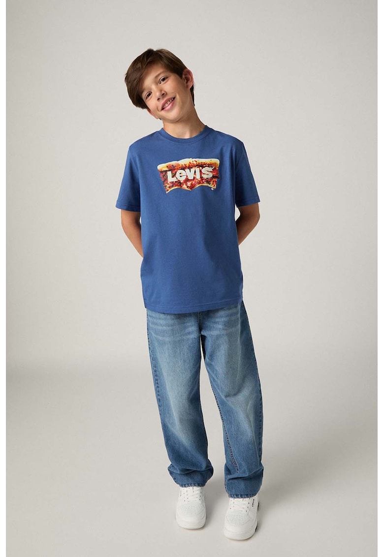 Blugi lejeri cu croiala conica fara inchidere Stay - Albastru deschis