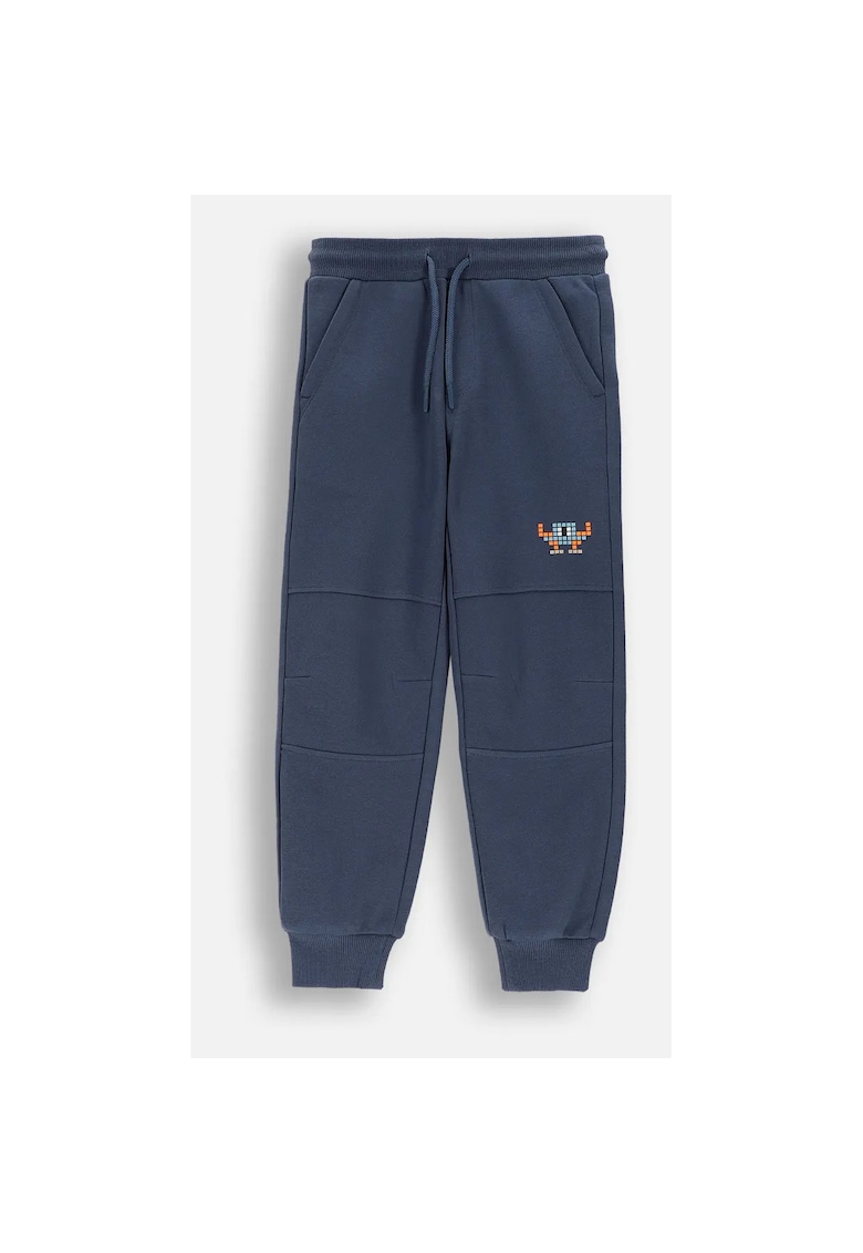Pantaloni Trening albastri - cu cusaturi decorative - 122 cm - pentru baieti