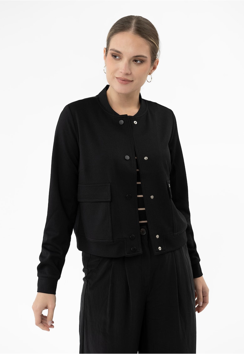 Jacheta bomber usoara cu maneci lungi - J-Kalia - neagra - Negru