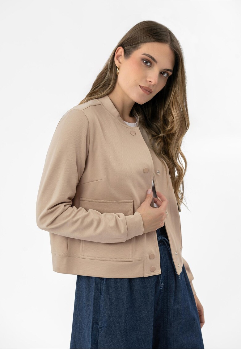 Jacheta bomber usoara cu maneci lungi - J-Kalia - bej - Bej